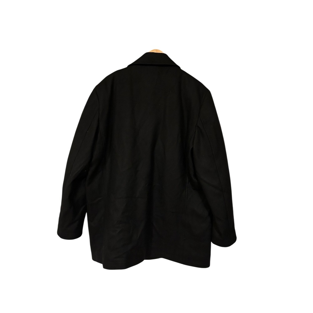 LAUREN RALPH LAUREN Wool Blend Pea Coat Size 46 R‎ Nautical Anchor Button Detail - Picture 2 of 9